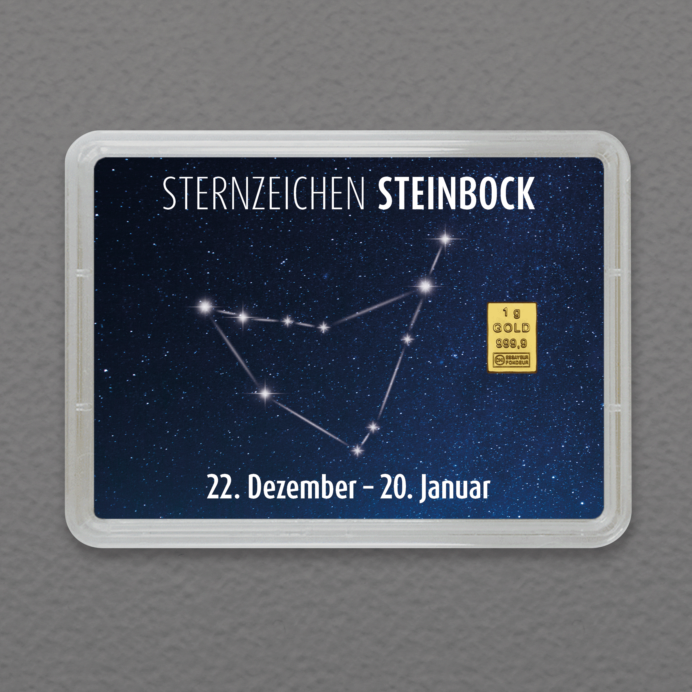 Goldbarren 1g "Sternzeichen: Steinbock" (Flip) 
