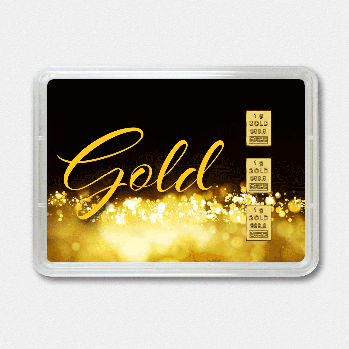 Goldbarren 3g "Gold statt Geld" (Flip) 