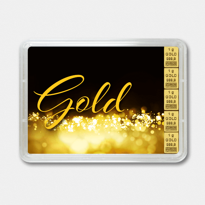 Goldbarren 5g "Gold statt Geld" (Flip) 