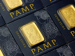 Fortuna Multicard Gold von PAMP Closeup auf die kleinen Barren