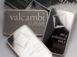 Palladiumbarren in 100g Palladium von Valcambi